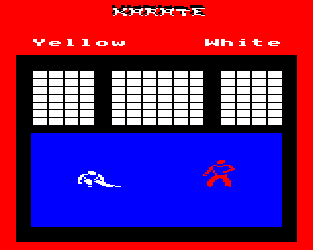 Karate Warrior (BBC Micro) screenshot: Low Kick