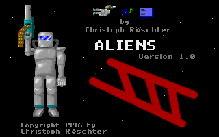 Aliens (DOS) screenshot: Main menu