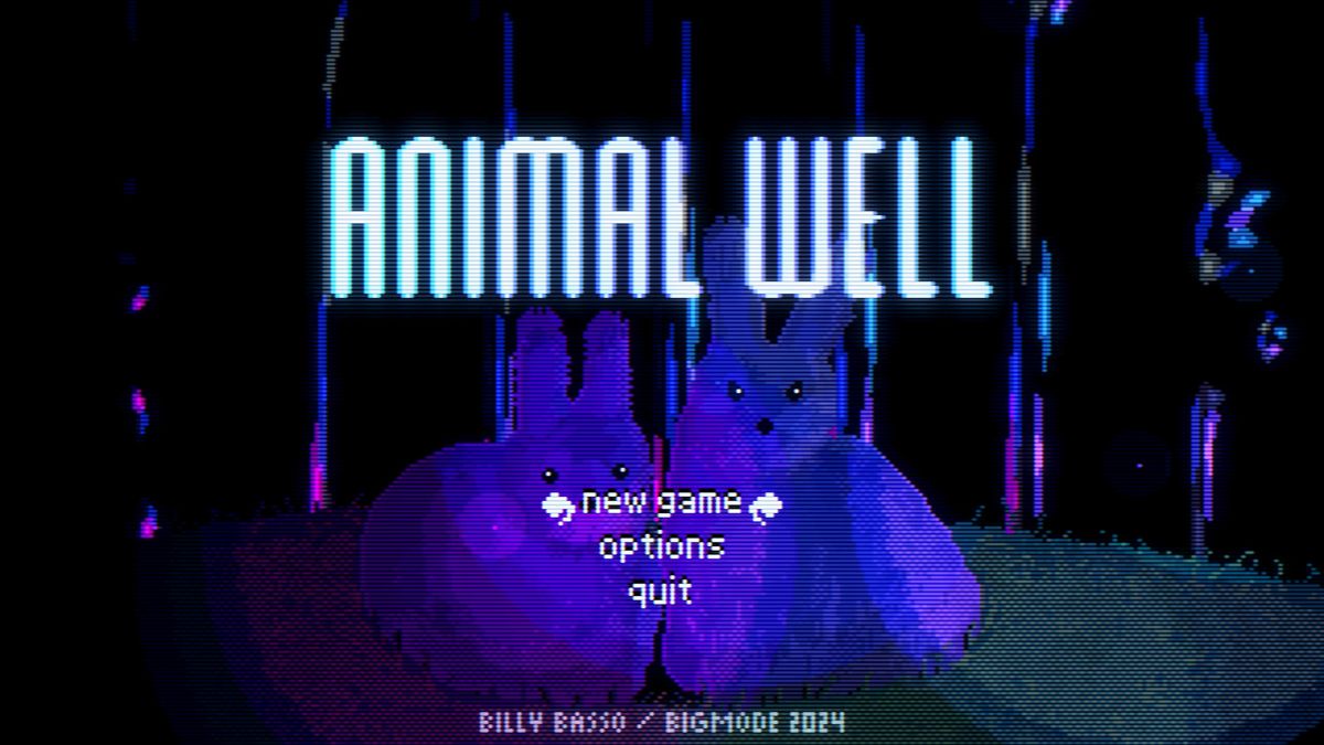 Animal Well (Windows) screenshot: Main menu