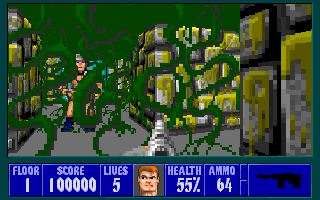 Spear of Destiny (DOS) screenshot: Damn Vines