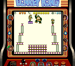 Donkey Kong (Game Boy) screenshot: He's not dead yet! (Super Game Boy)