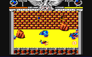 Coliseum (Amstrad CPC) screenshot: Avoid those obstacles