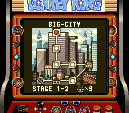 Donkey Kong (Game Boy) screenshot: Map Screen (Super Game Boy)