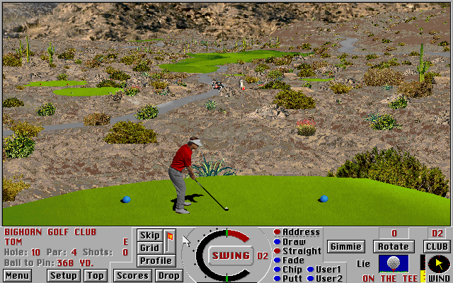 Links: Championship Course - Bighorn (DOS) screenshot: hole 10 - Links 386 SVGA