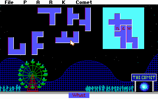 At the Carnival (DOS) screenshot: Comet (Block Puzzle)