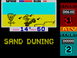 ATV Simulator (ZX Spectrum) screenshot: First trail is relatively easy