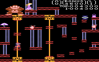 Donkey Kong (Atari 7800) screenshot: Level two can be tricky