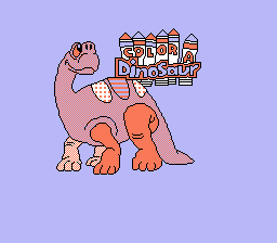 Color a Dinosaur (NES) screenshot: Title screen 2