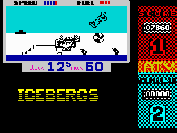 ATV Simulator (ZX Spectrum) screenshot: Every fall impedes you