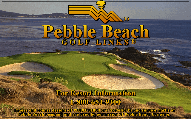 Links: Championship Course - Pebble Beach (DOS) screenshot: splash screen - Links 386 SVGA