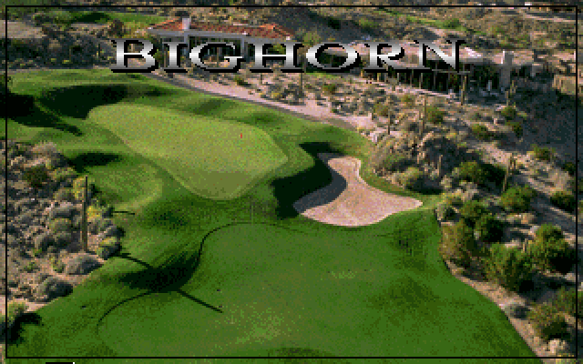 Links: Championship Course - Bighorn (DOS) screenshot: splash screen - Links MCGA/VGA