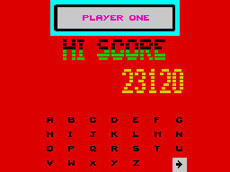 ATV Simulator (ZX Spectrum) screenshot: Entering Hi Score
