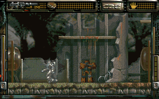 Colony 28 (DOS) screenshot: You can hide from your enemies by pressing the Shift key.
