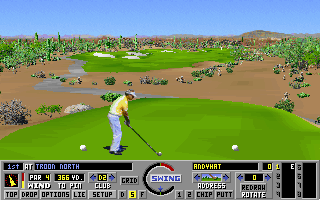 Links: Championship Course - Troon North (DOS) screenshot: First Tee