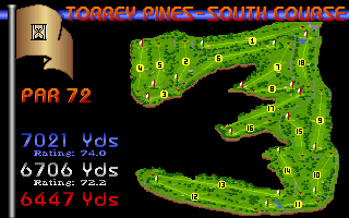 Links: The Challenge of Golf (DOS) screenshot: Course Map