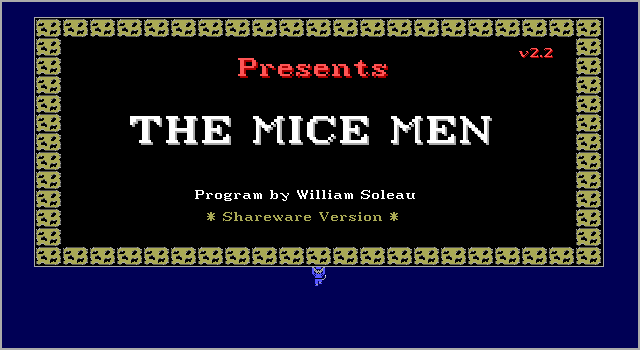 Mice Men (DOS) screenshot: Last part of the intro animation, doubling as credits.