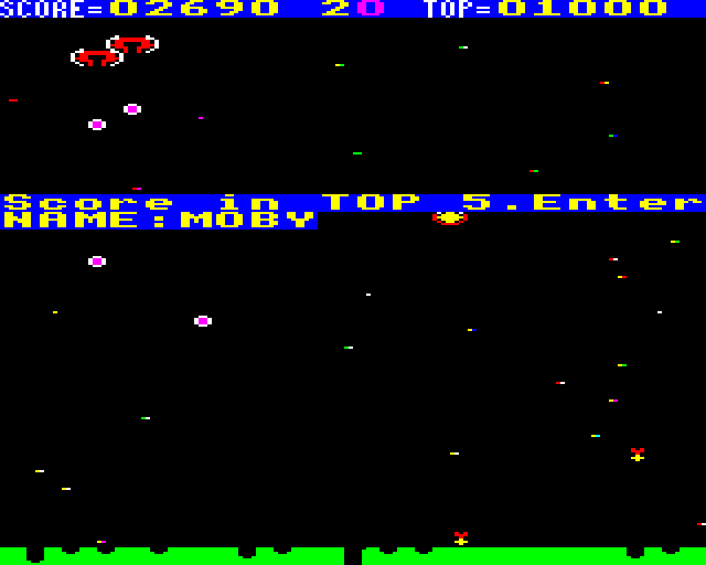 Alien Break-In (BBC Micro) screenshot: High Score