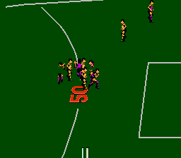 Aussie Rules Footy (NES) screenshot: Hey, easy there!