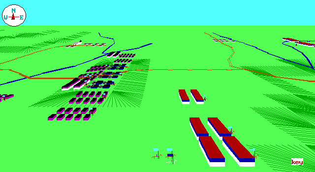 Austerlitz (DOS) screenshot: Look north command executed