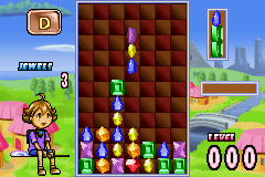 Columns Crown (Game Boy Advance) screenshot: Survival Mode: Endless Columns