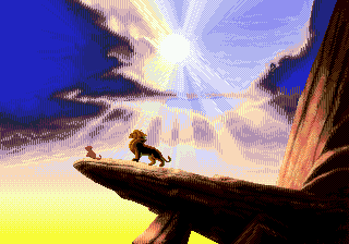 The Lion King (Genesis) screenshot: Beautiful cut scene