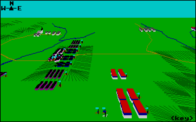 Austerlitz (Atari ST) screenshot: Look north command executed