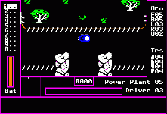 AutoDuel (Apple II) screenshot: ... then head off into the lawlessness of the streets.