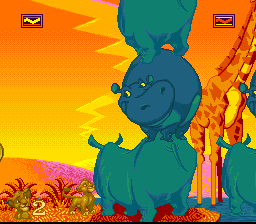 The Lion King (SNES) screenshot: Wow, so many hippos!
