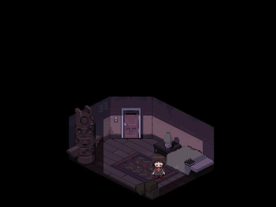 Collective Unconscious (Browser) screenshot: Minnatsuki's room in the real world