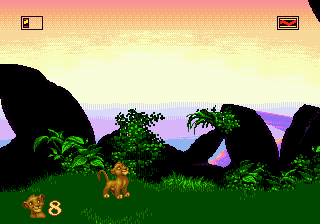 The Lion King (Genesis) screenshot: Starting the game