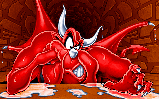 Litil Divil (DOS) screenshot: main hero - Mutt