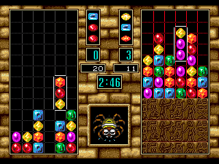 Columns III: Revenge of Columns (Genesis) screenshot: Use special attacks against the opponent