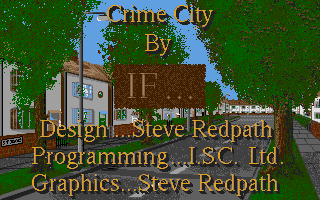 Crime City (DOS) screenshot: Title screen.