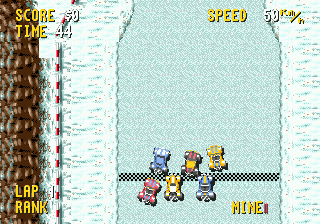 Combat Cars (Genesis) screenshot: Icy level