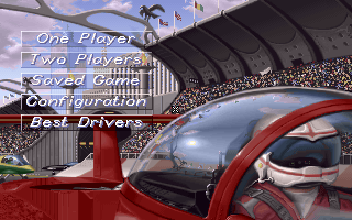 Slipstream 5000 (DOS) screenshot: Main Options Menu