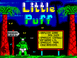 Little Puff in Dragonland (ZX Spectrum) screenshot: Title screen