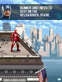 The Avengers: The Mobile Game (J2ME) screenshot: Captain America