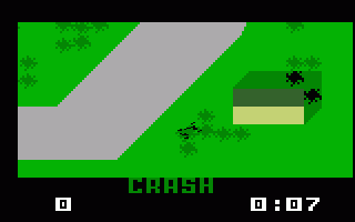 Auto Racing (Intellivision) screenshot: Crash into bushes