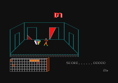 A View to a Kill: The Computer Game (Amstrad CPC) screenshot: Pick up the water bowl