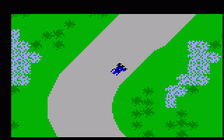 Auto Racing (Intellivision) screenshot: Curving road