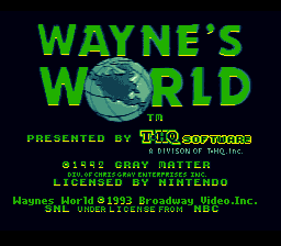 Wayne's World (SNES) screenshot: Title screen