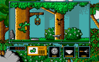 Little Puff in Dragonland (Amiga) screenshot: All of these objects are really needless
