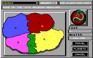 MechWarrior (DOS) screenshot: The Mechwarrior Universe