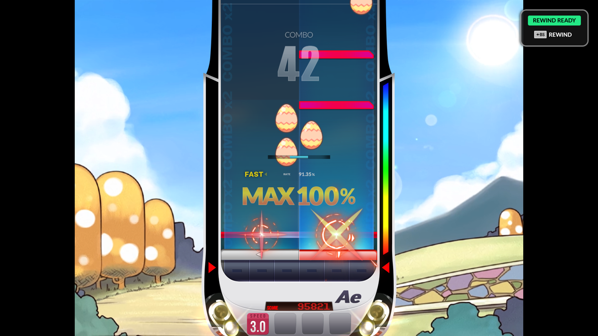 DJMax Respect (Windows) screenshot: An 8 button tune, with gear back in the middle