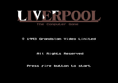 Liverpool: The Computer Game (Commodore 64) screenshot: Title screen