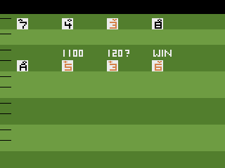 Casino (Atari 2600) screenshot: I won