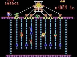 Donkey Kong Junior (ColecoVision) screenshot: Gameplay on the second level
