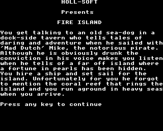 Fire Island (1986) - MobyGames