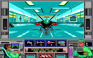 Airstrike USA (DOS) screenshot: Your jet (EGA)