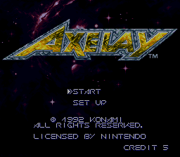 Axelay (SNES) screenshot: Title screen